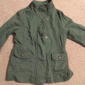 Girls army green Children’s Place jacket size 5/6